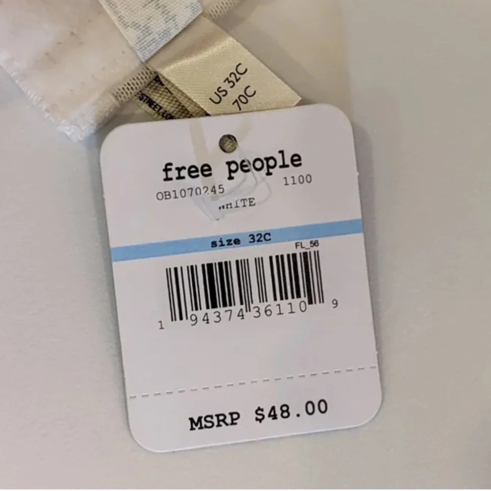 Free People Veronica Underwire Bra White 32C - Picture 11 of 12
